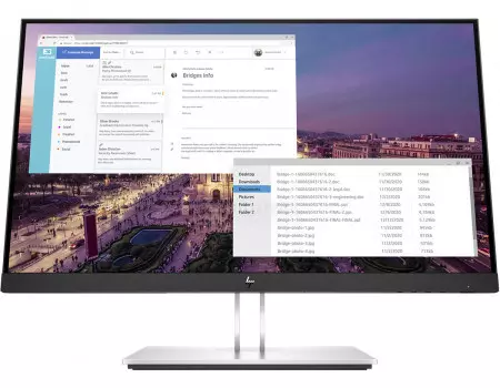 Монитор 27" HP E27 G4, FHD, IPS, HDMI, VGA, DP, 4xUSB 3.2, Черный 9VG71AA