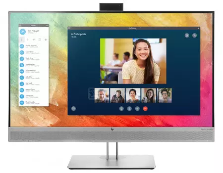 Монитор 27" HP EliteDisplay E273m, FHD, IPS, HDMI, VGA, DP, USB Type-C, 2xUSB 3.0, WebCam, Серебристый/Черный 1FH51AA