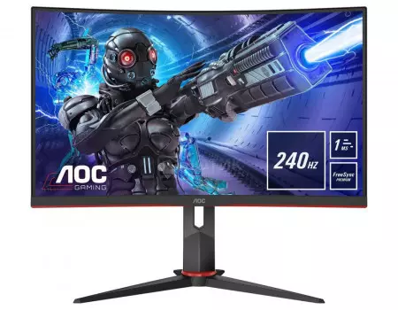 Монитор 31,5" AOC C32G2ZE, FHD, VA, Curved, 2xHDMI, DP, Черный/Красный C32G2ZE