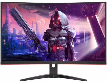 Монитор 31,5" AOC CQ32G2SE, QHD, VA, Curved, 2xHDMI, DP, Черный/Красный CQ32G2SE
