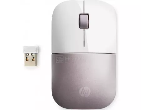 Мышь беспроводная HP Z3700 Pink, 1200dpi, Розовый/Белый 4VY82AA