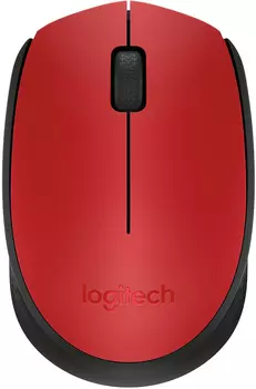 Мышь беспроводная Logitech M171, 1000dpi, Красный 910-004641
