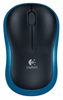 Мышь беспроводная Logitech M185 910-002239 1000dpi, Черный/Синий