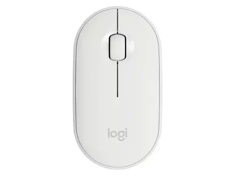 Мышь беспроводная Logitech Pebble M350, 1000dpi, Bluetooth, Wireless/USB, Белый, 910-005716