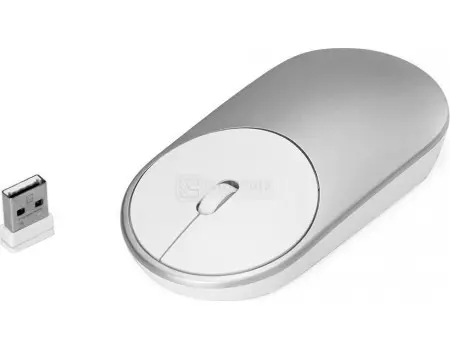 Мышь беспроводная Xiaomi Mi Portable Mouse Silver, Bluetooth/USB Wireless, 1200dpi, Серебристый HLK4007GL