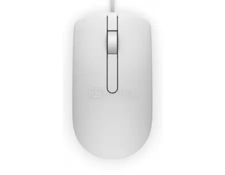 Мышь проводная Dell MS116, 1000dpi, USB, Белый 570-AAIP