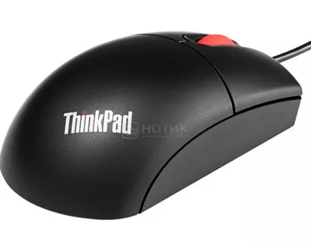 Мышь проводная Lenovo ThinkPad USB Travel Mouse, 1200dpi, Черный, 31P7410