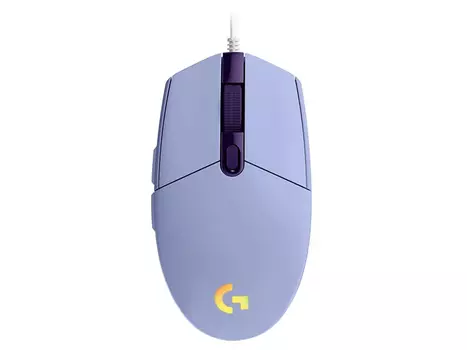 Мышь проводная Logitech G102, 8000dpi, Сиреневый 910-005857