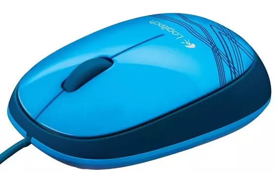 Мышь проводная Logitech M105 Blue ,1000dpi, USB, Синий (c рисунком) 910-003114
