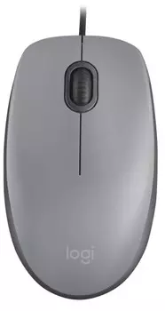 Мышь проводная Logitech M110 Silent ,1000dpi, USB, Серый, 910-005490
