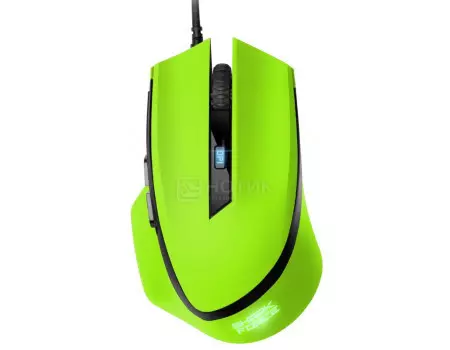 Мышь проводная Sharkoon SHARK Force green, USB, 1600dpi, SHARK-FORCE-GREEN Зеленый