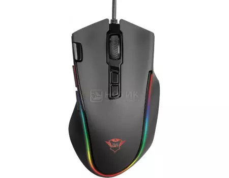 Мышь проводная Trust GXT 188 LABAN RGB MOUSE, 15000dpi , Черный 21789