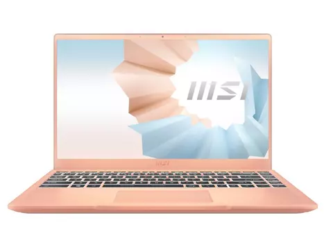 Ноутбук MSI Modern 14 B11SB-284RU 9S7-14D215-284 (14", Core i7 1165G7, 16Gb/ SSD 512Gb, GeForce® MX450) Персиковый