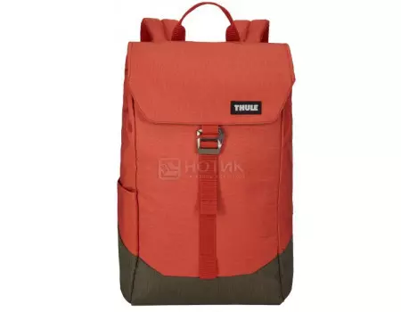 Рюкзак 14” Thule Lithos Backpack 16L, Полиэстер, Rooibos/Forest Night, Красный/Коричневый 3203821