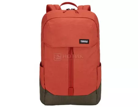 Рюкзак 15,6” Thule Lithos Backpack 20L, Полиэстер, Rooibos/Forest Night, Красный/Коричневый 3203824