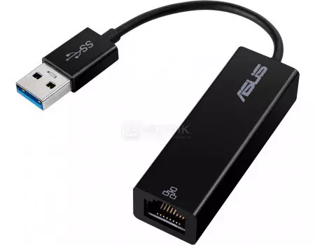 Сетевой адаптер ASUS OH102 , USB 3.0 to RJ-45, 1000 Мбит/с, Черный 90XB05WN-MCA010