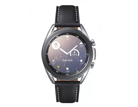 Смарт-часы Samsung Galaxy Watch3 41mm SM-R850N, NFC, GPS, Wi-Fi. Bluetooth, 247 мAч, Серебристый/Черный SM-R850NZSACIS