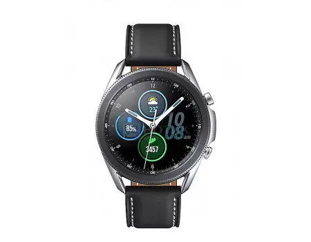 Смарт-часы Samsung Galaxy Watch3 45mm SM-R840N, NFC, GPS, Wi-Fi. Bluetooth, 340 мAч, Серебристый/Черный SM-R840NZSACIS