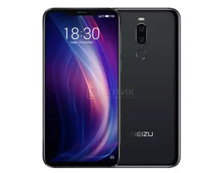 Смартфон Meizu X8 64Gb Black (Android 8.1 (Oreo)/SDM710 2200MHz/6.20" 2220x1080/4096Mb/64Gb/4G LTE ) [M852H-64-B]