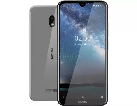 Смартфон Nokia 2.2 DS 16Gb Steel (Android 9.0 (Pie)/MT6761 2000MHz/5.71" 1520x720/2048Mb/16Gb/4G LTE ) [HQ5020DG52000]