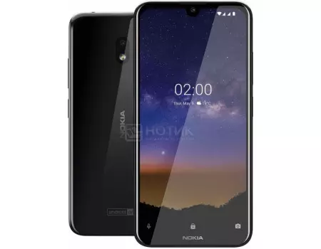 Смартфон Nokia 2.2 DS 16Gb Tungsten Black (Android 9.0 (Pie)/MT6761 2000MHz/5.71" 1520x720/2048Mb/16Gb/4G LTE ) [HQ5020DG51000]