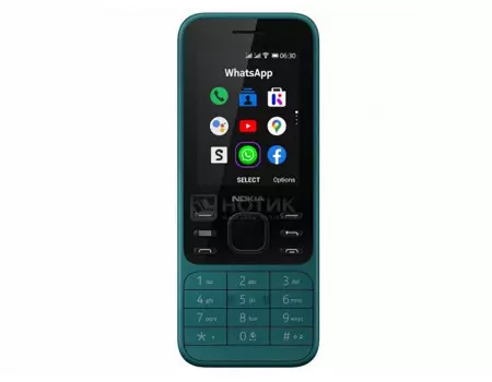 Смартфон Nokia 6300 4G Cyan (/ /2.40" 320x240/512Mb/4Gb/4G LTE ) [16LIOE01A04]