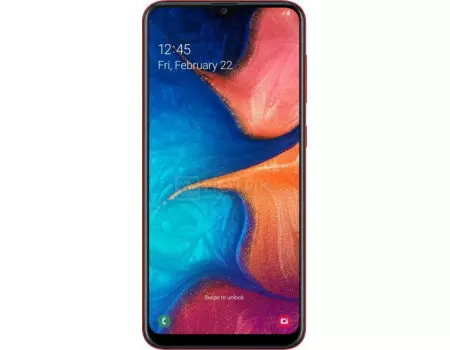 Смартфон Samsung Galaxy A20 SM-A205F Red (Android 9.0 (Pie)/Exynos 7884 1600MHz/6.40" 1560x720/3072Mb/32Gb/4G LTE ) [SM-A205FZRVSER]