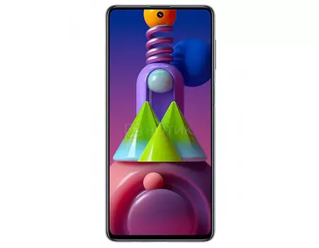 Смартфон Samsung Galaxy M51 128Gb SM-M515F White (Android 10.0/SDM730 2300MHz/6.70" 2400x1080/6144Mb/128Gb/4G LTE ) [SM-M515FZWDSER]