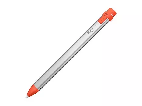 Стилус Logitech Crayon для iPad, Серебристый/Оранжевый 914-000034