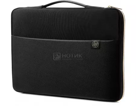 Сумка-чехол 15,6” HP Carry Sleeve, 3XD35AA, Синтетика, Черный/Золотистый