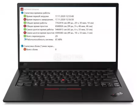 Ультрабук Lenovo ThinkPad X1 Carbon 8 (14.00 IPS (LED)/ Core i7 10510U 1800MHz/ 16384Mb/ SSD / Intel UHD Graphics 64Mb) MS Windows 10 Professional (64-bit) [20U9004ERT]