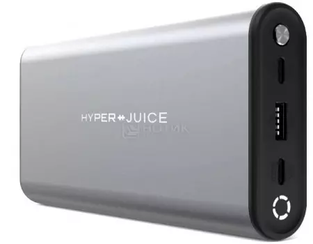 Внешний аккумулятор HyperJuice 130W USB-C Battery 27000 мАч, 2xUSB Type-C, 1xUSB, Серый HJ307-GRAY