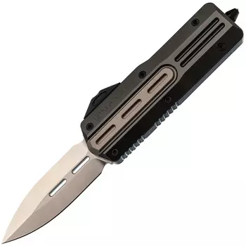 Автоматический нож Maxace Uranus S/E Satin сталь 10Cr15CoMoV, рукоять Gray Aluminum