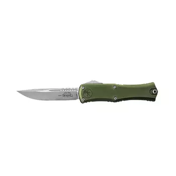 Автоматический нож Microtech Hera II Mini S/E, сталь M390MK, рукоять алюминий, зеленый