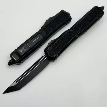 Автоматический нож Microtech Makora, сталь М390, рукоять алюминий, черный