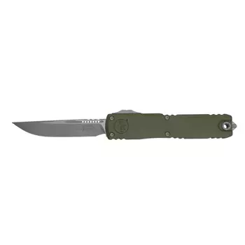 Автоматический нож Microtech Ultratech ZBP Gen III S/E, сталь M390MK, рукоять алюминий, зеленый