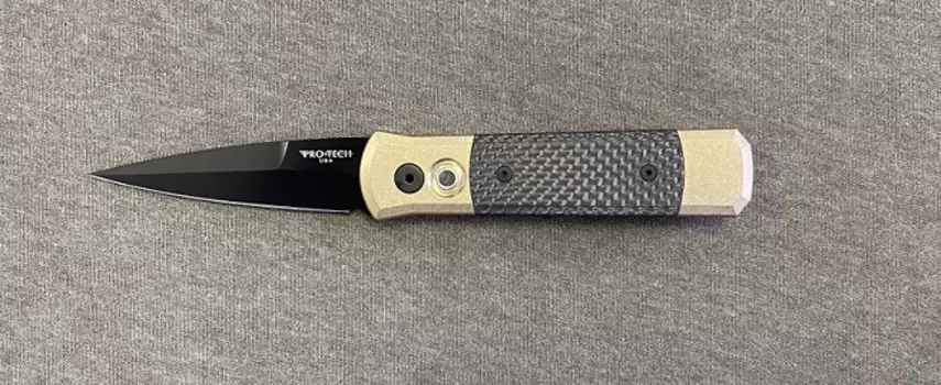 Автоматический нож Pro-Tech Godson, сталь 154CM, рукоять карбон