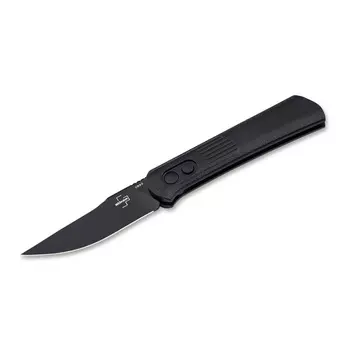 Выкидной складной нож Boker Alluvial All Black, сталь D2, рукоять авиационный алюминий