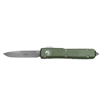 Автоматический складной нож Microtech Ultratech S/E, сталь CTS-204P, рукоять зеленый алюминий