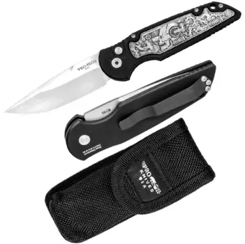 Автоматический складной нож Pro-Tech Tactical Response 3, сталь 154CM, рукоять алюминий, вставка Steampunk