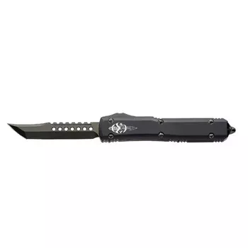 Автоматический выкидной нож Microtech Ultratech Hellhound MT_119-1DLCTS , сталь Bohler M390, рукоять алюминий
