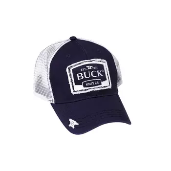 Бейсболка Buck Navy Logo Patch Cap, сине-белая