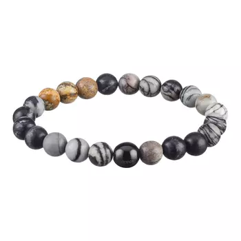 Браслет Zippo Howlite Beads Bracelet (20 см)