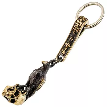 Брелок Ворон, бронза