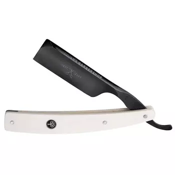 Бритва опасная Boker Julian's Barbers, 6/8, углеродистая сталь, рукоять белый эльфорин