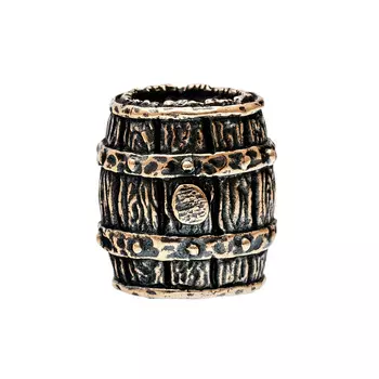 Бусина для темляка Бочка, бронза