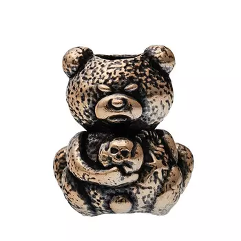 Бусина для темляка Двуликий Медведь, бронза