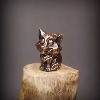 Бусина для темляка Хитрый Лис, бронза