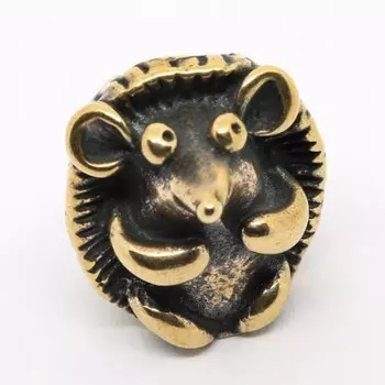 Бусина для темляка Ёжик, бронза