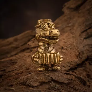 Бусина для темляка Крокодил Гена